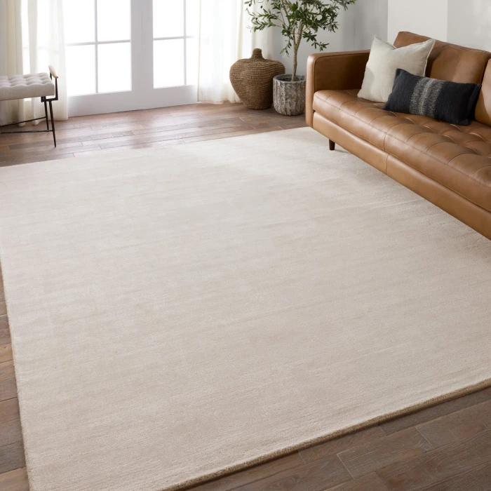 Jaipur Living Arcus Handmade Indoor/Outdoor Solid Cream Area Rug 6'X9'