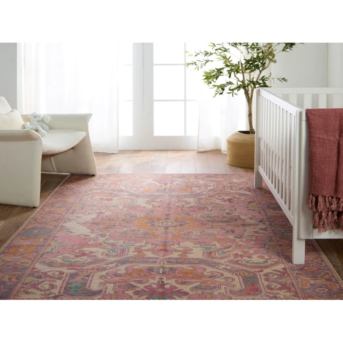 Vibe by Jaipur Living Elanor Medallion Pink/Purple Area Rug 4'X6'
