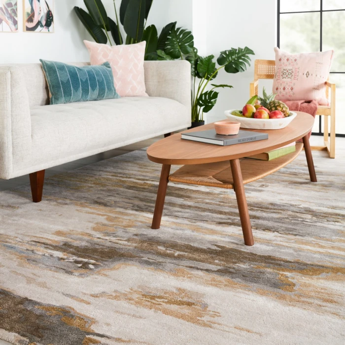 Jaipur Living Ryenn Handmade Abstract Cream/ Gold Area Rug 6'X9'
