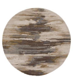 Jaipur Living Genesis Ryenn GES07 Cream - Gold 6 ft. Rnd Round Rug