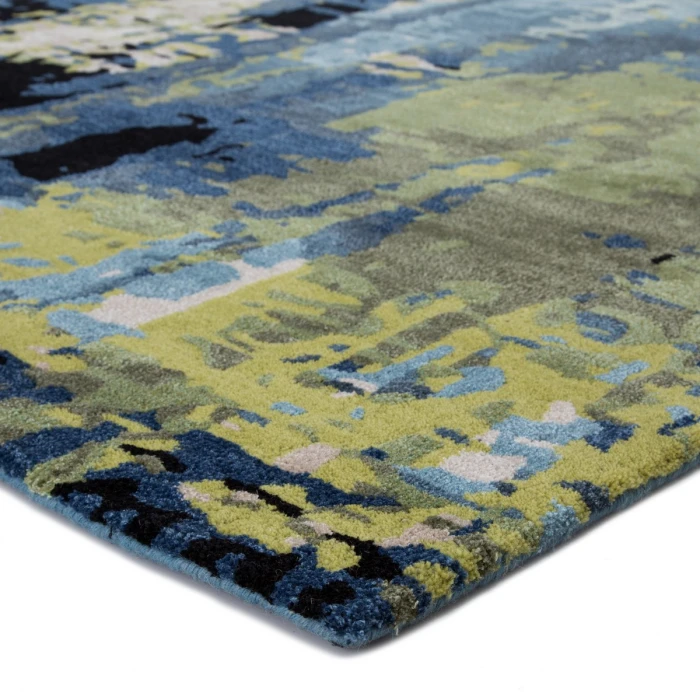 Jaipur Living Matcha Handmade Abstract Blue/ Green Area Rug (8'X11')