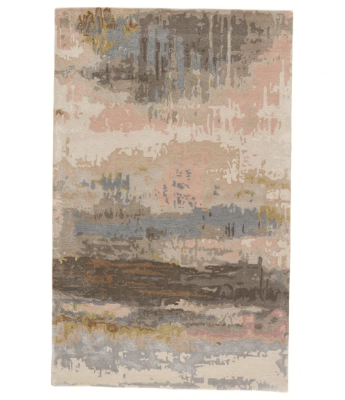 Jaipur Living Benna Handmade Abstract Blush/ Light Blue Area Rug (5'X8')