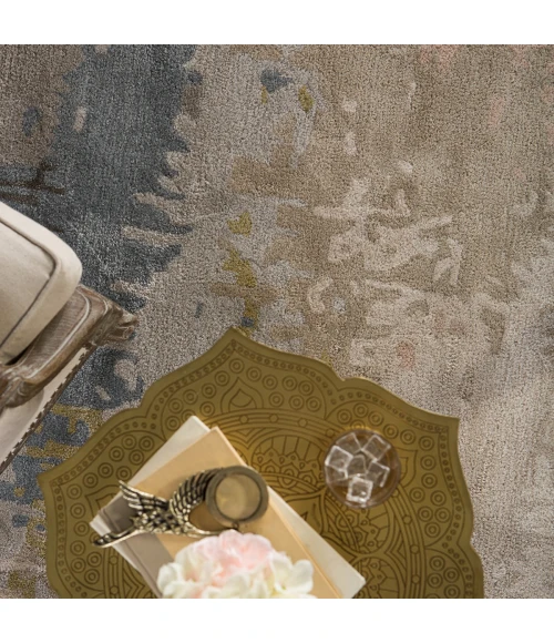 Jaipur Living Benna Handmade Abstract Blush/ Light Blue Area Rug (5'X8')