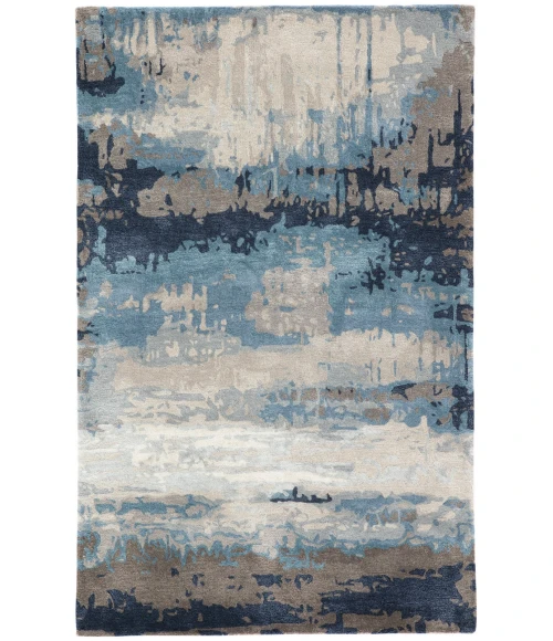 Jaipur Living Benna Handmade Abstract Blue/ Gray Area Rug (5'X8')