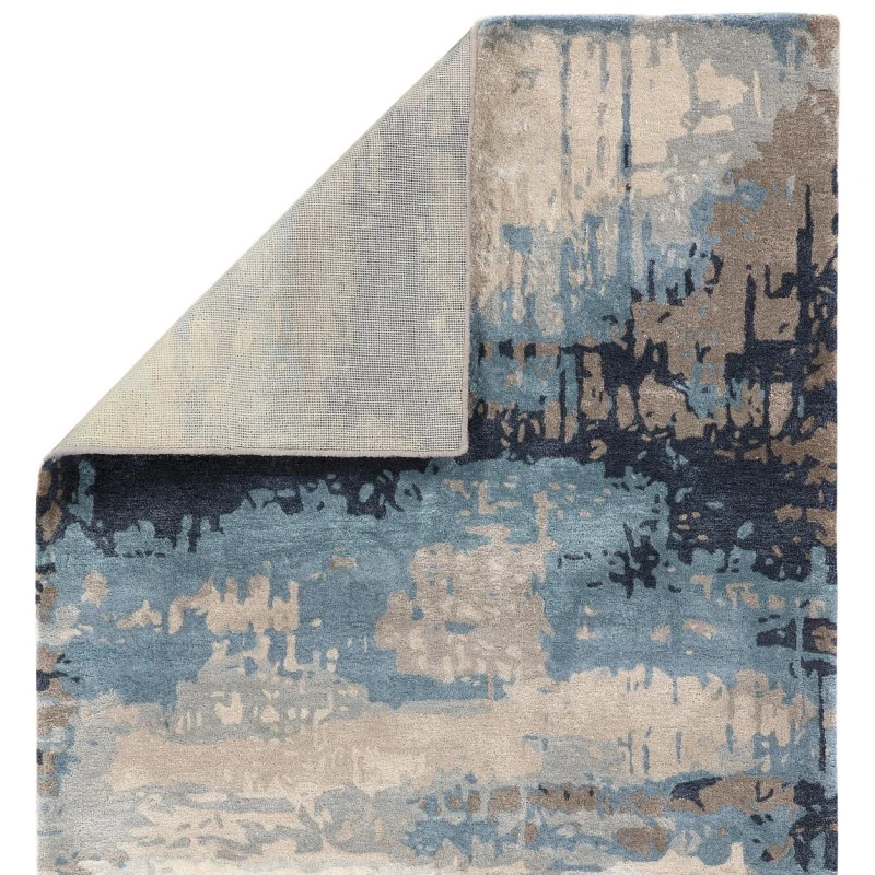 Jaipur Living Benna Handmade Abstract Blue/ Gray Area Rug (5'X8')