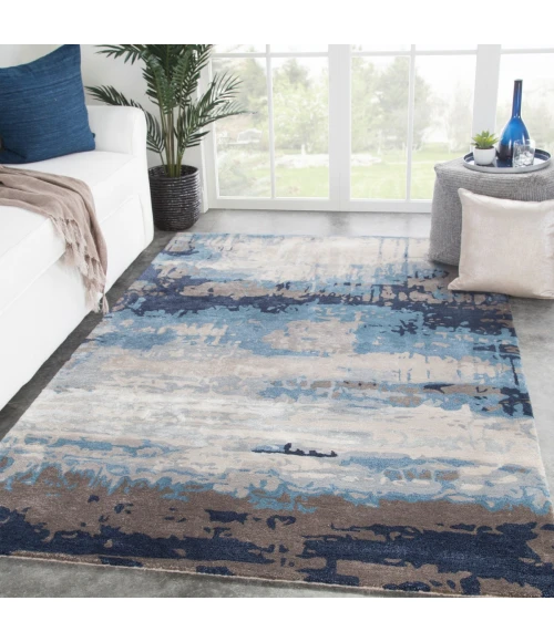 Jaipur Living Benna Handmade Abstract Blue/ Gray Area Rug (5'X8')