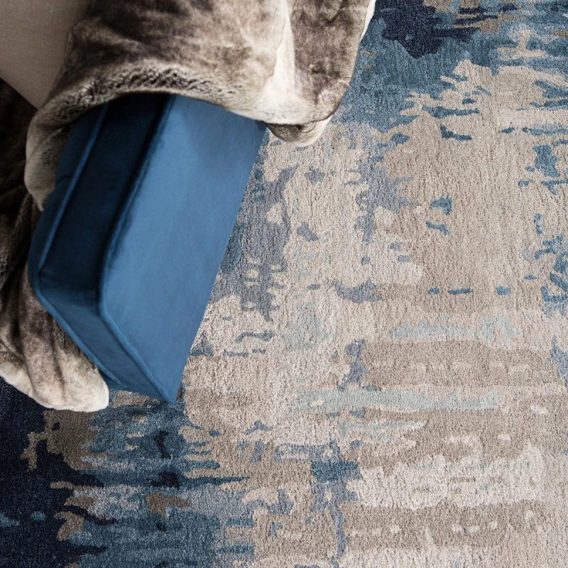 Jaipur Living Benna Handmade Abstract Blue/ Gray Area Rug (5'X8')