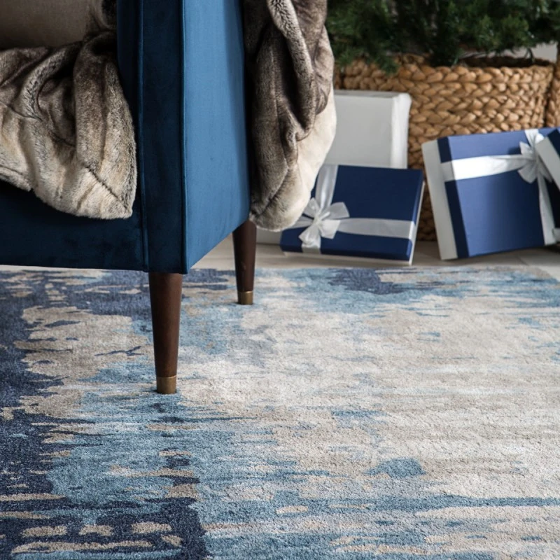 Jaipur Living Benna Handmade Abstract Blue/ Gray Area Rug (5'X8')