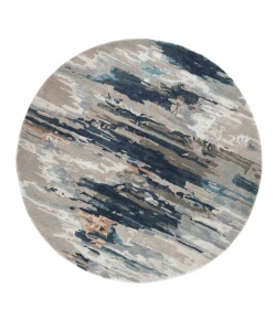 Jaipur Living Genesis Ryenn GES19 Blue/Pink 6 ft. X 6 ft. Round Rug