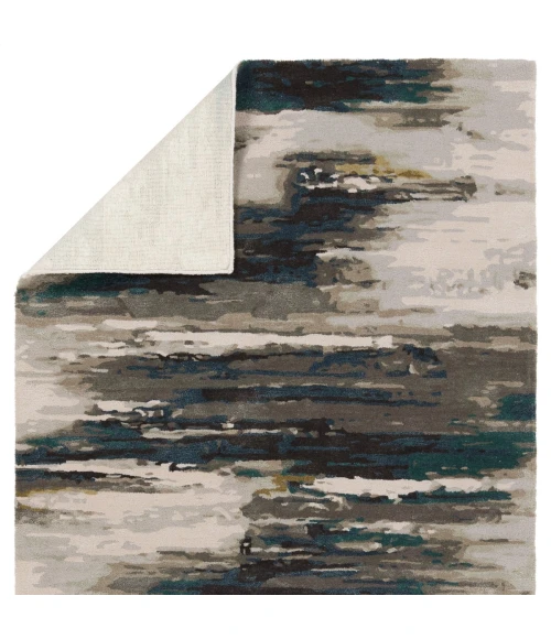 Jaipur Living Ryenn Handmade Abstract Teal/ Gray Area Rug (5'X8')