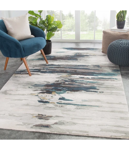 Jaipur Living Ryenn Handmade Abstract Teal/ Gray Area Rug (5'X8')