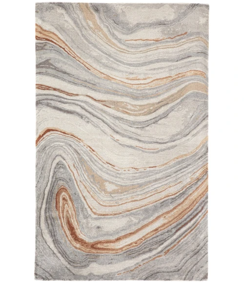 Jaipur Living Atha Handmade Abstract Copper/ Gray Area Rug (12'X15')