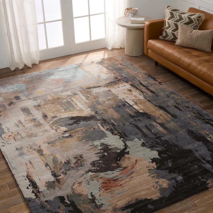 Jaipur Living Luella Handmade Abstract Gray/ Blush Area Rug (5'X8')