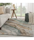 Jaipur Living Conley Handmade Abstract Teal/ Light Gray Area Rug (2'X3')
