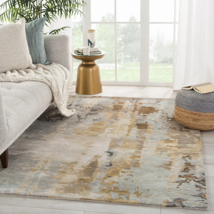 Jaipur Living Matcha Handmade Abstract Gray/ Gold Area Rug (8'X11')
