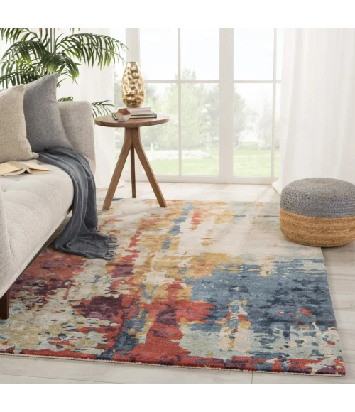 Jaipur Living Matcha Handmade Abstract Multicolor/ Red Area Rug (8'X11')