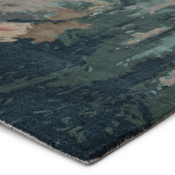 Jaipur Living Luella Handmade Abstract Teal/ Gray Area Rug (5'X8')