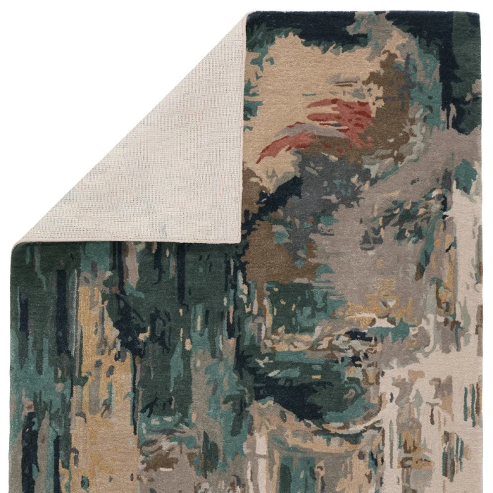 Jaipur Living Luella Handmade Abstract Teal/ Gray Area Rug (5'X8')