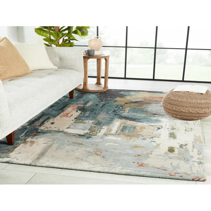 Jaipur Living Luella Handmade Abstract Green/ Gray Area Rug (5'X8')