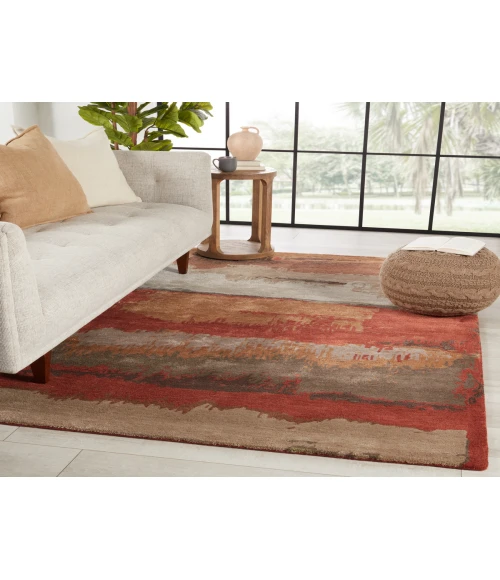 Jaipur Living Juna Handmade Abstract Red/ Brown Area Rug (8'X11')