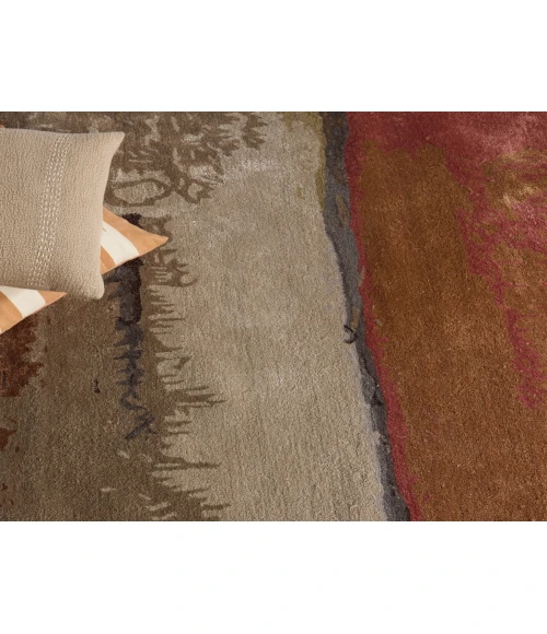 Jaipur Living Juna Handmade Abstract Red/ Brown Area Rug (8'X11')