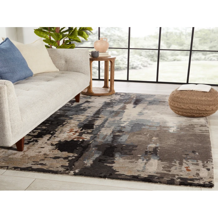 Jaipur Living Matcha Handmade Abstract Gray/ Black Area Rug (5'X8')