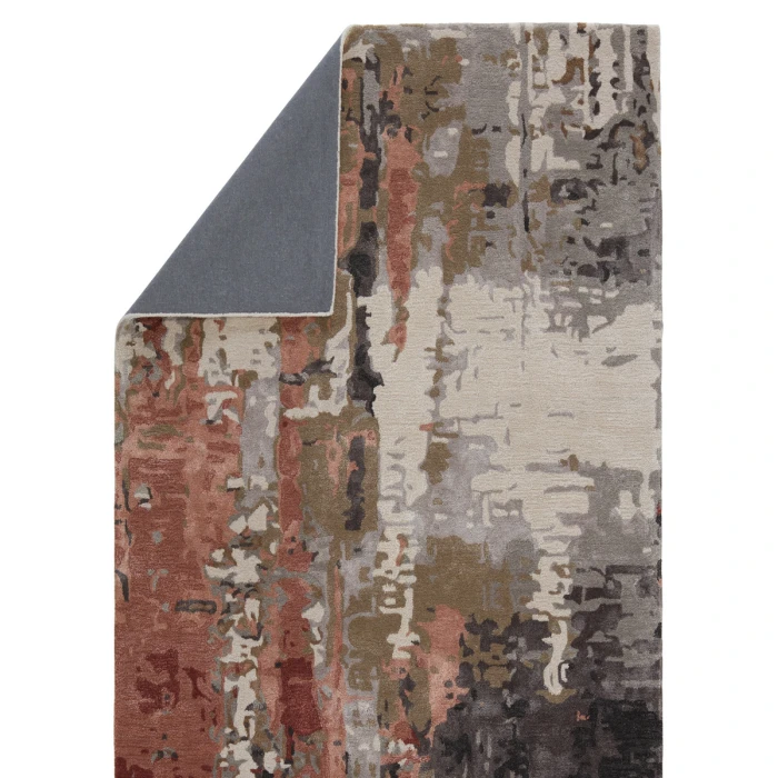 Jaipur Living Matcha Handmade Abstract Gray/ Red Area Rug 10'X14'