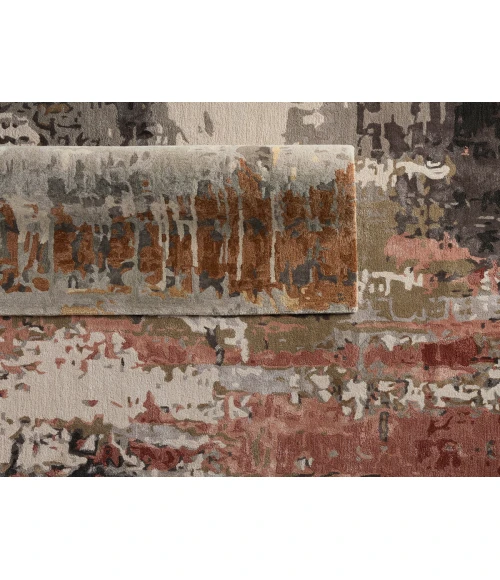 Jaipur Living Matcha Handmade Abstract Gray/ Red Area Rug 8'X11'