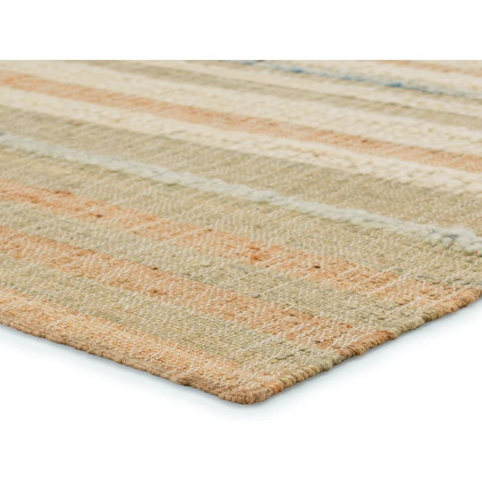 Jaipur Living Eirene Natural Striped Beige/ Blue Area Rug 2'X3'