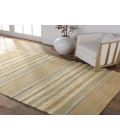Jaipur Living Eirene Natural Striped Beige/ Blue Area Rug 2'X3'