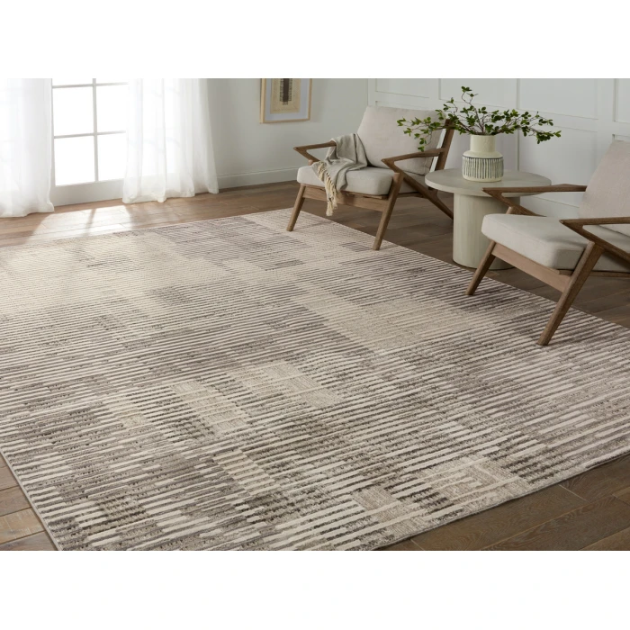Jaipur Living Gravity Striped Gray/ Cream Runner Rug 2'8"X8'