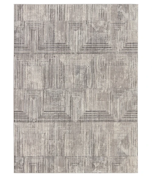 Jaipur Living Sublime Geometric Gray/ Cream Runner Rug 2'8"X8'