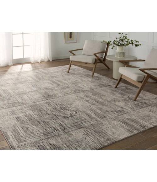Jaipur Living Sublime Geometric Gray/ Cream Runner Rug 2'8"X8'