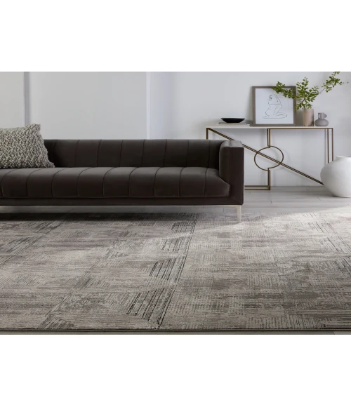 Jaipur Living Sublime Geometric Gray/ Cream Runner Rug 2'8"X8'