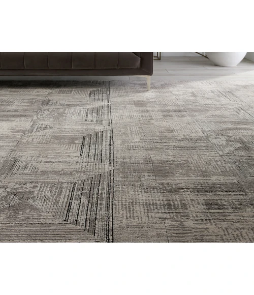 Jaipur Living Sublime Geometric Gray/ Cream Runner Rug 2'8"X8'