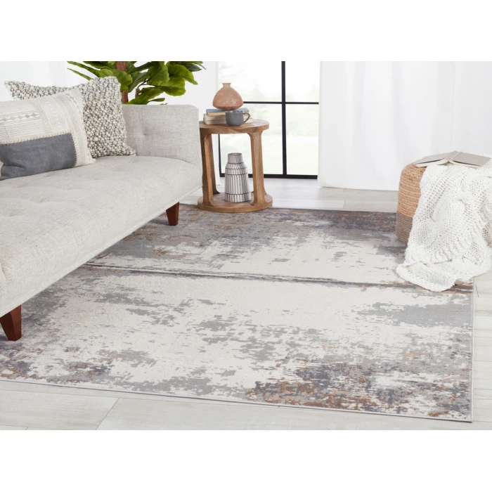 Vibe by Jaipur Living Treyton Abstract Gray/ Ivory Runner Rug (3'X12')
