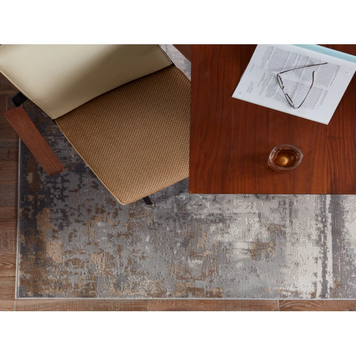 Vibe by Jaipur Living Treyton Abstract Gray/ Ivory Runner Rug (3'X12')