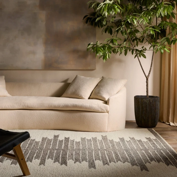 Jaipur Living Chaima HAD07 Tufted Striped Gray/White Runner (3'X10')