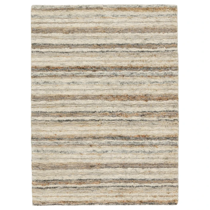Jaipur Living Tikka Handmade Striped Cream/ Gray Area Rug 8'X10'