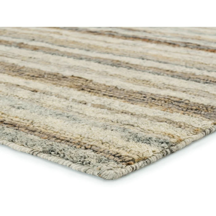 Jaipur Living Tikka Handmade Striped Cream/ Gray Area Rug 8'X10'
