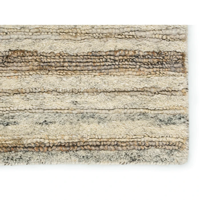 Jaipur Living Tikka Handmade Striped Cream/ Gray Area Rug 8'X10'