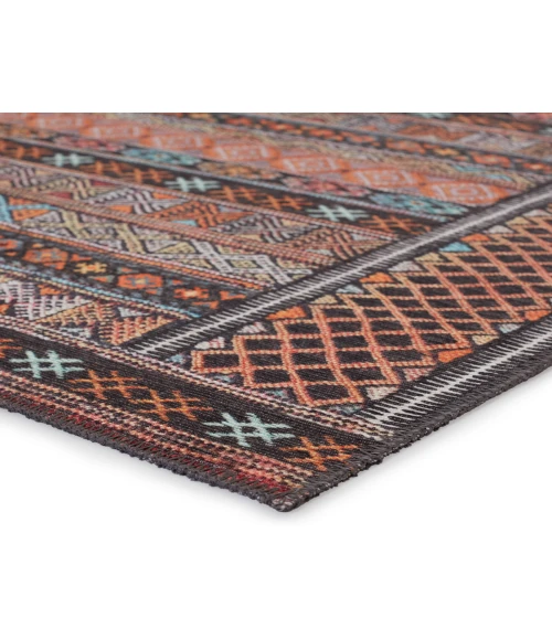 Kate Lester + Jaipur Living Auril Tribal Multicolor/ Orange Area Rug 7'6"X10'