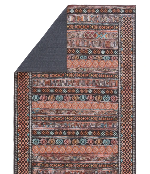 Kate Lester + Jaipur Living Auril Tribal Multicolor/ Orange Area Rug 7'6"X10'