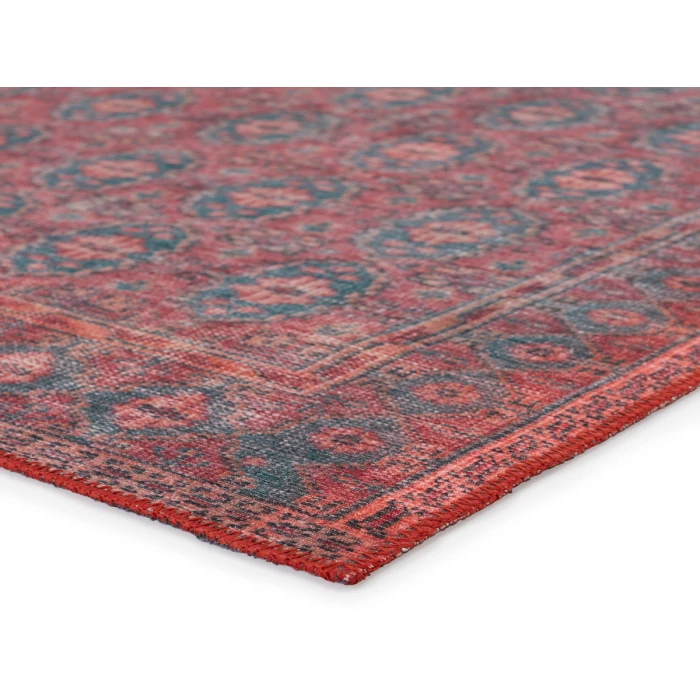 Kate Lester + Jaipur Living Kalinar Damask Dark Red/ Blue Area Rug 7'6"X10'