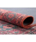 Kate Lester + Jaipur Living Kalinar Damask Dark Red/ Blue Runner Rug 2'6"X10'