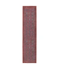 Kate Lester + Jaipur Living Kalinar Damask Dark Red/ Blue Runner Rug 2'6"X10'