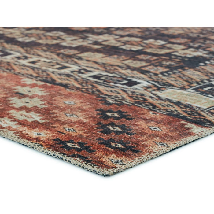 Kate Lester + Jaipur Living Minerva Tribal Brown/ Terracotta Runner Rug 2'6"X10'