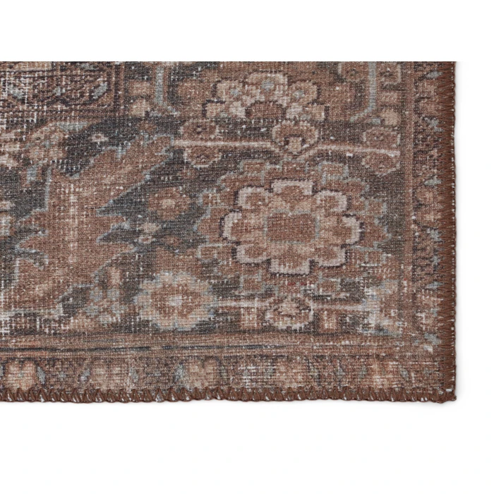 Kate Lester + Jaipur Living Minita Medallion Brown/ Tan Runner Rug 2'6"X10'