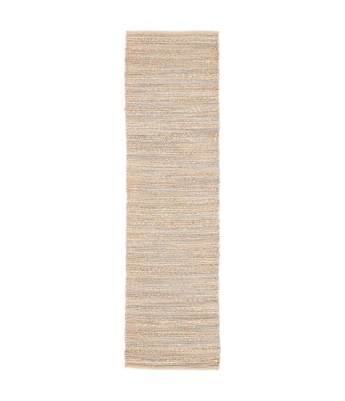 Jaipur Living Canterbury Natural Solid Beige/ Blue Runner Rug (2'6"X9')