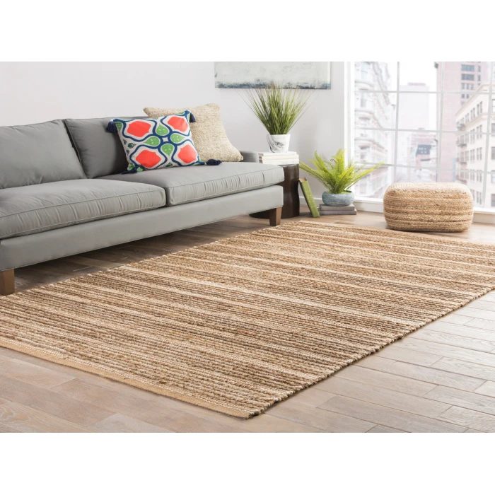 Jaipur Living Clifton Natural Solid Tan/ White Area Rug (9'6"X13'6")